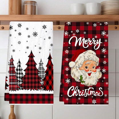 Santa Claus Dish Towel, Christmas Kitchen Towels, Merry Christmas Party Decoration, Natal Navidad New Year Gift