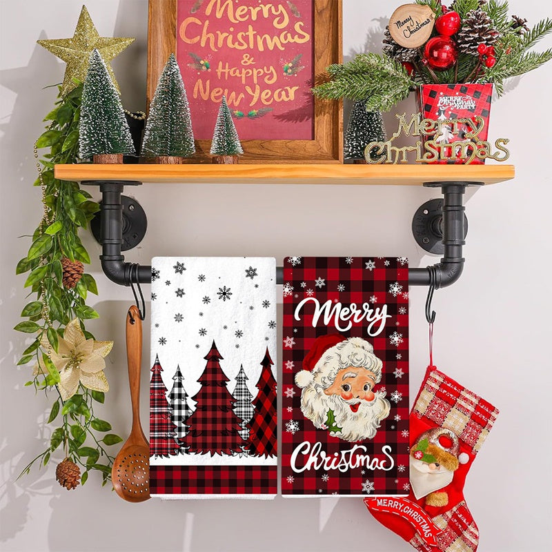 Santa Claus Dish Towel, Christmas Kitchen Towels, Merry Christmas Party Decoration, Natal Navidad New Year Gift