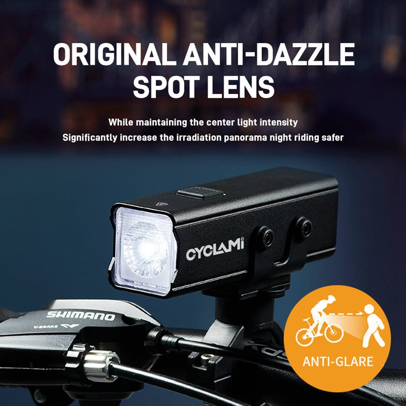 Type C Rechargeable LED Bike Light, Waterproof Front Lamp, Bicycle Headlight, Essential Bike Accessories