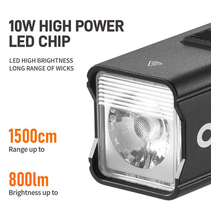 Type C Rechargeable LED Bike Light, Waterproof Front Lamp, Bicycle Headlight, Essential Bike Accessories
