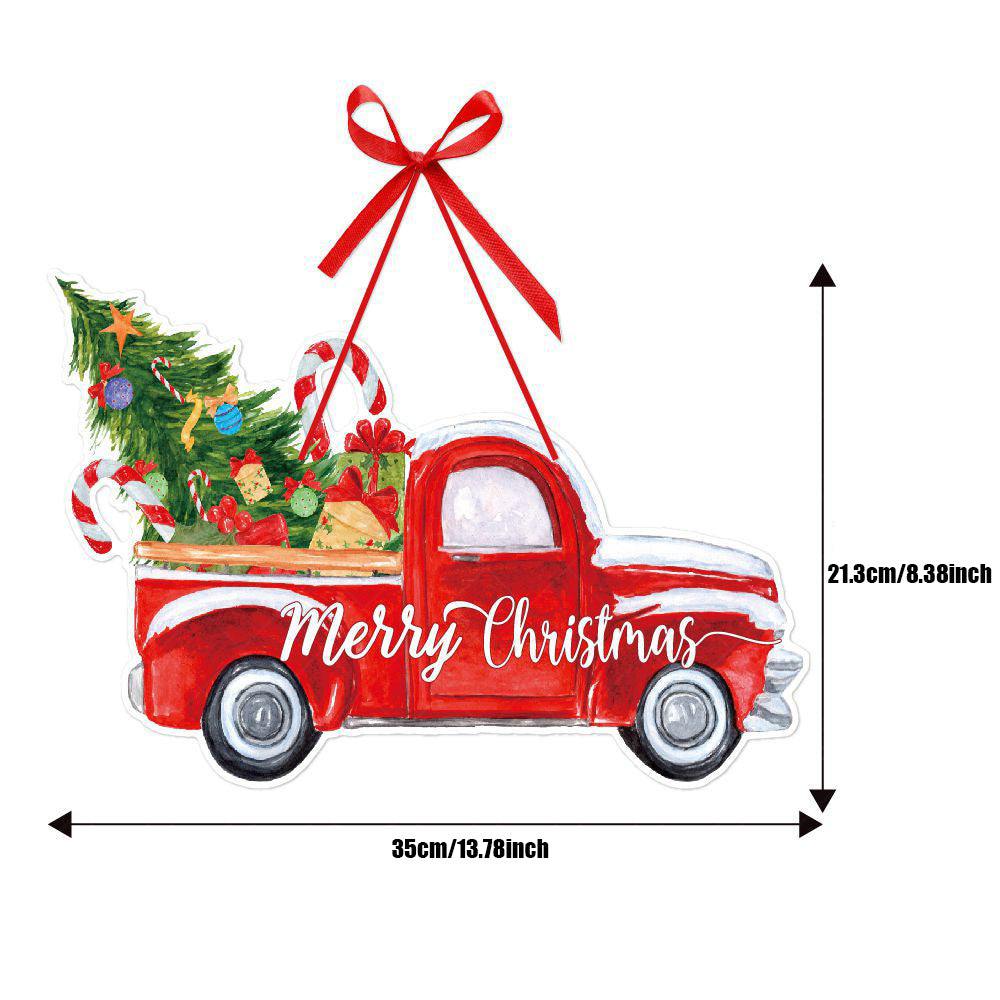 Xmas Paper Banner Drop Ornaments, Christmas Door Hanging Pendant, Santa Claus Snowman, Merry Christmas Decorations