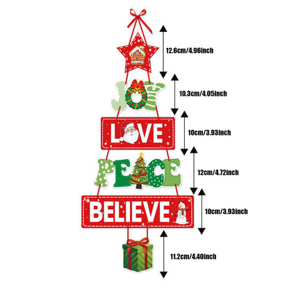 Xmas Paper Banner Drop Ornaments, Christmas Door Hanging Pendant, Santa Claus Snowman, Merry Christmas Decorations
