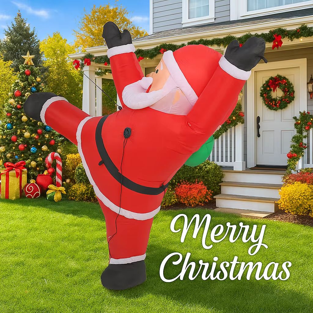 LED Home Supplies, Christmas Series Holiday Inflatable, Santa Claus Model Climb, Ornament Gift, Yard Lawn Decor