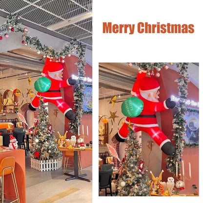 LED Home Supplies, Christmas Series Holiday Inflatable, Santa Claus Model Climb, Ornament Gift, Yard Lawn Decor