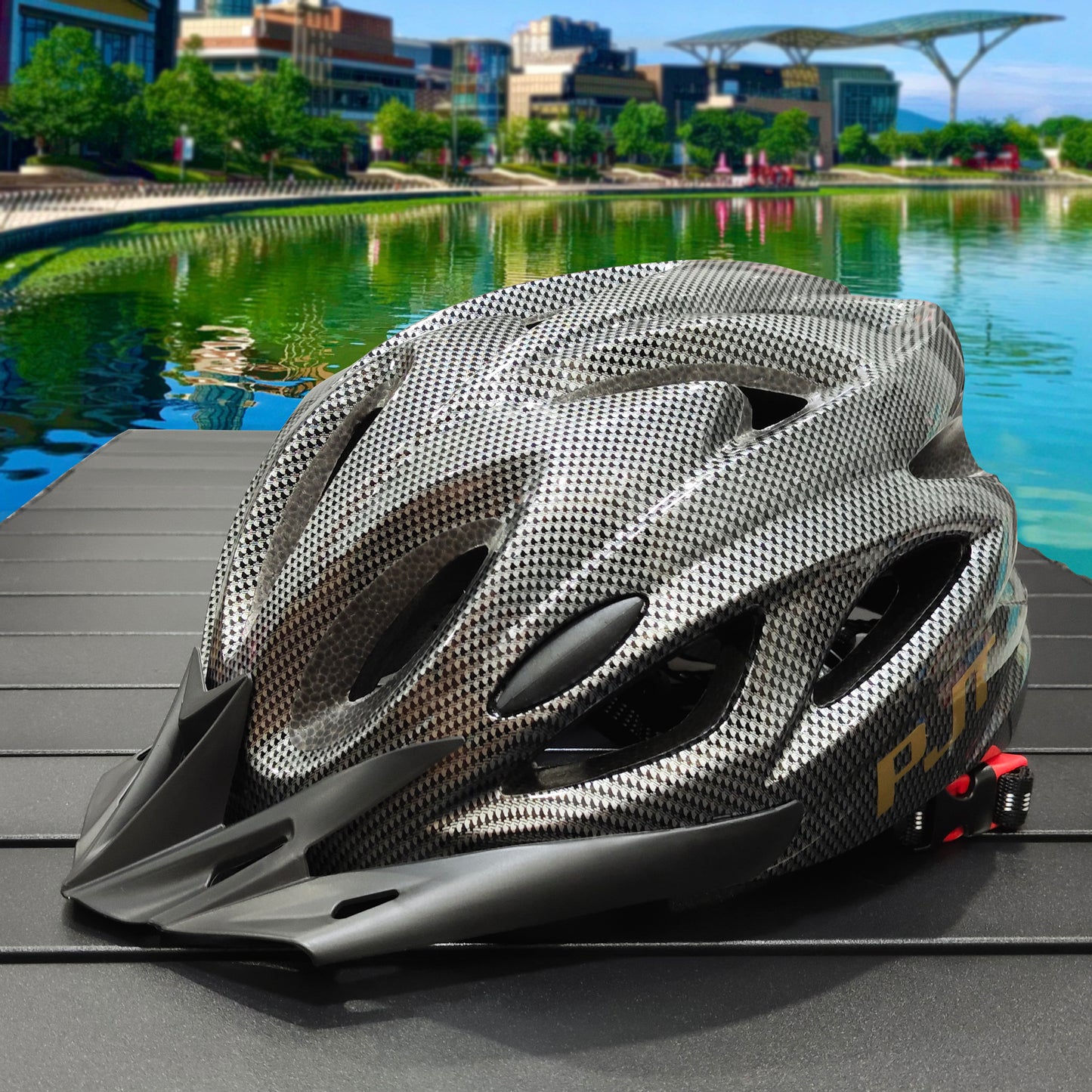 Lightweight Hollow Bicycle Helmet, Safety Head Protection, Comfortable Lining for Men and Women Riders