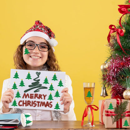 Christmas Tree Sticker Reel, Children's Toy Stickers, Waterproof Packaging Sticker Labels, Christmas Decorations