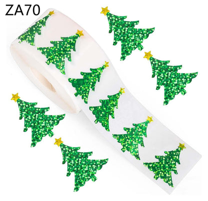 Christmas Tree Sticker Reel, Children's Toy Stickers, Waterproof Packaging Sticker Labels, Christmas Decorations