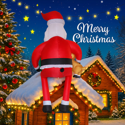Xmas Yard Decor Reindeer Gift, LED Inflatable Christmas Toy Santa Claus Decoration, Home Ornament, Christmas Gifts