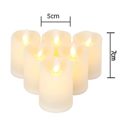 6Pcs Flameless LED Candles, Battery Operated Flickering Candles, Fake Plastic Candles for Home Decor, Weddings