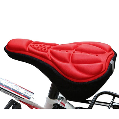 3D Soft Cycling Seat Cover, Bicycle Saddle Cushion, Thickened Sponge Pad, Mountain Bike Breathable Outdoor Accessory