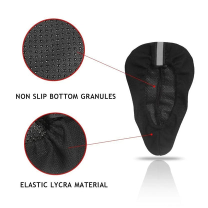 3D Soft Cycling Seat Cover, Bicycle Saddle Cushion, Thickened Sponge Pad, Mountain Bike Breathable Outdoor Accessory