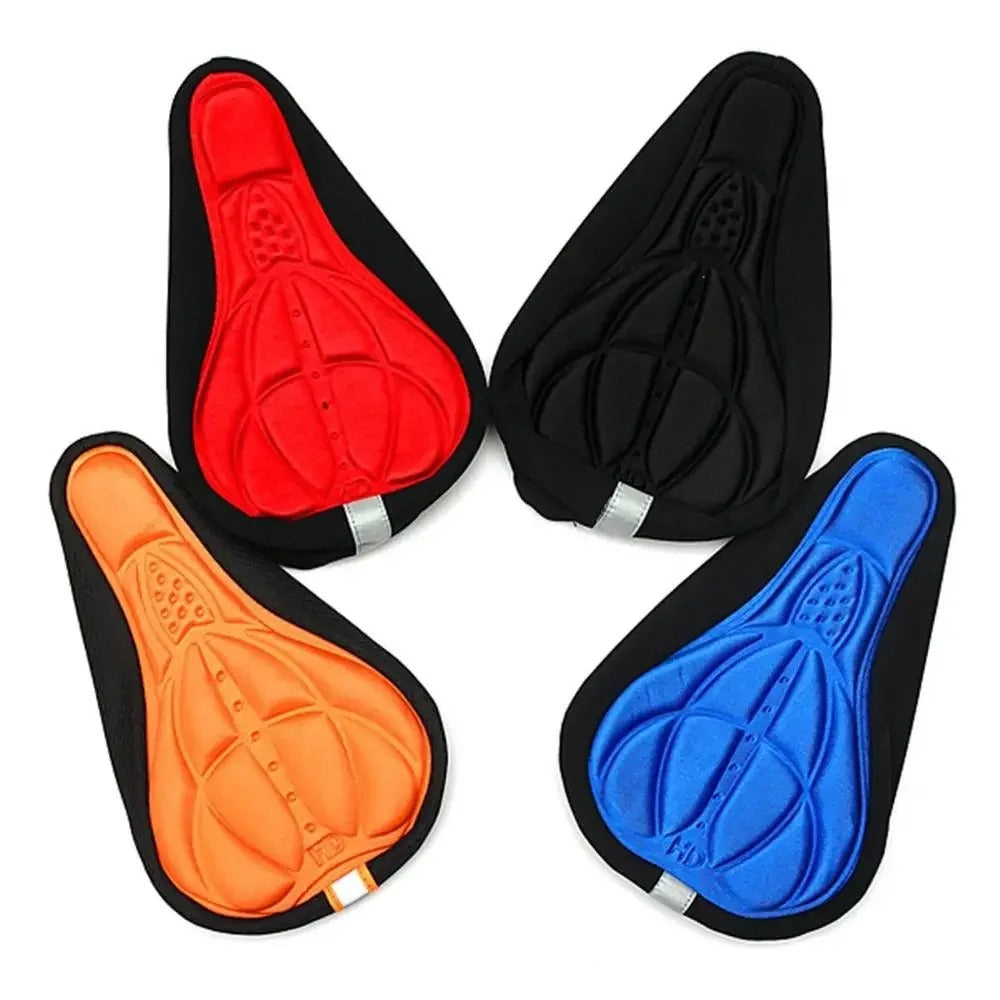 3D Soft Cycling Seat Cover, Bicycle Saddle Cushion, Thickened Sponge Pad, Mountain Bike Breathable Outdoor Accessory