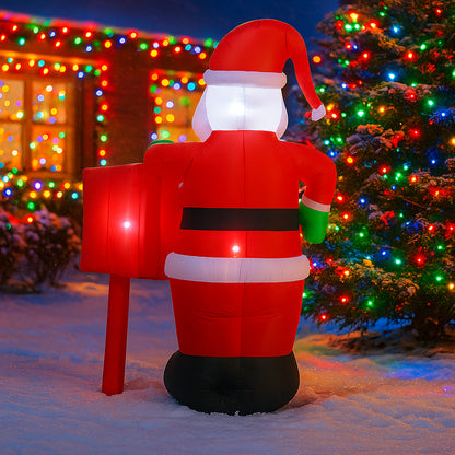 Inflatable Toy Christmas Decorations, Santa Claus Holding Sign Toy, Ornaments With LED Lights, Home Yard Holiday Decor