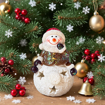 Small Christmas Scene Decoration, Christmas Cute Snowman Tabletop Decoration, Ins-Style Christmas Ornament