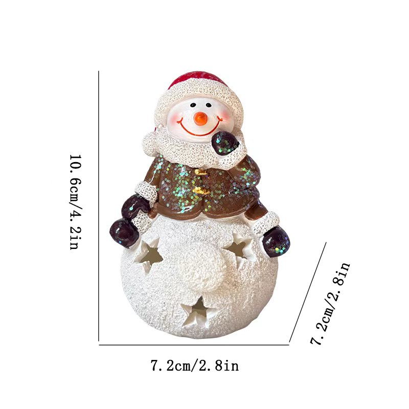Small Christmas Scene Decoration, Christmas Cute Snowman Tabletop Decoration, Ins-Style Christmas Ornament