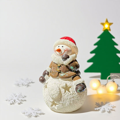 Small Christmas Scene Decoration, Christmas Cute Snowman Tabletop Decoration, Ins-Style Christmas Ornament