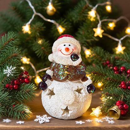 Small Christmas Scene Decoration, Christmas Cute Snowman Tabletop Decoration, Ins-Style Christmas Ornament