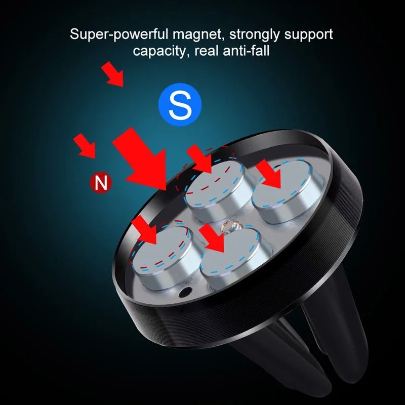Magnetic Car Phone Holder Air Vent Mount Mobile Stand for iPhone Xiaomi Samsung