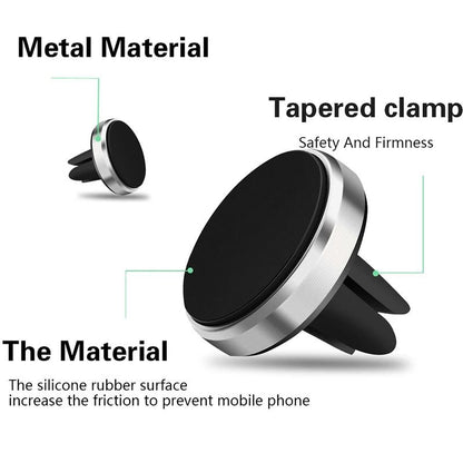 Magnetic Car Phone Holder Air Vent Mount Mobile Stand for iPhone Xiaomi Samsung