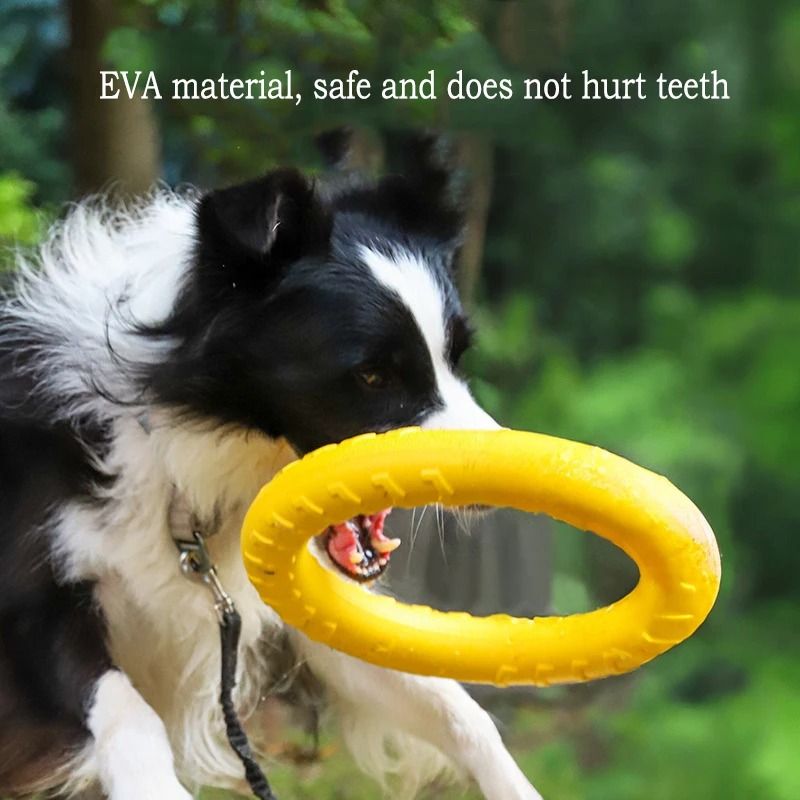 EVA Dog Toy Set 4-Pack Flying Disc Ball Tug Rope Chew Proof Teeth Cleaning Set