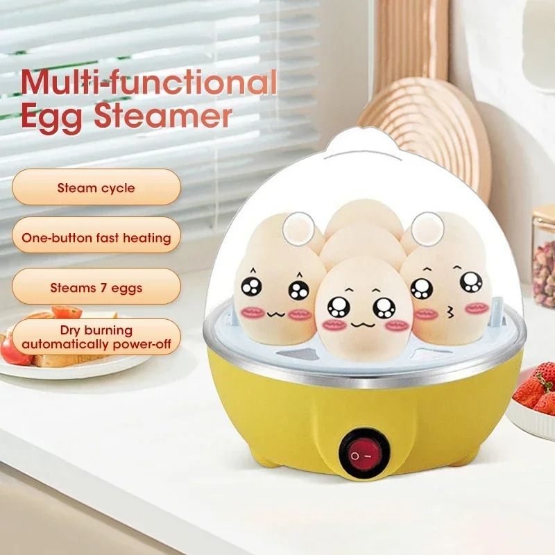 Multifunctional Electric Egg Boiler Monolayer Egg Cooker Mini Steamer