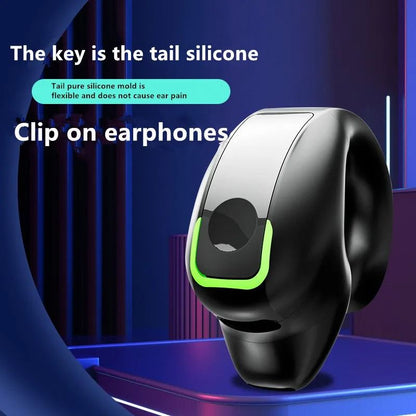 Bluetooth Earphone Clip On Mono Bone Conduction GD28 Wireless Headset