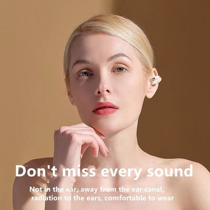 Bluetooth Earphone Clip On Mono Bone Conduction GD28 Wireless Headset