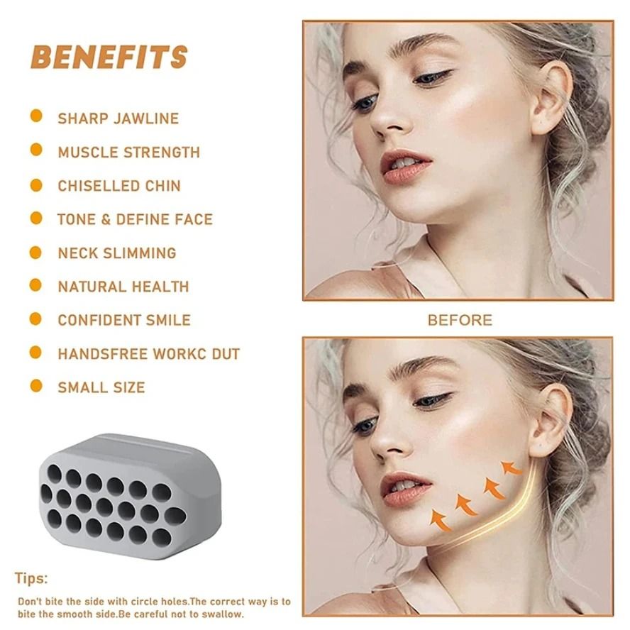 Silicone Jaw Exerciser Facial Toner Jawline Fitness Ball