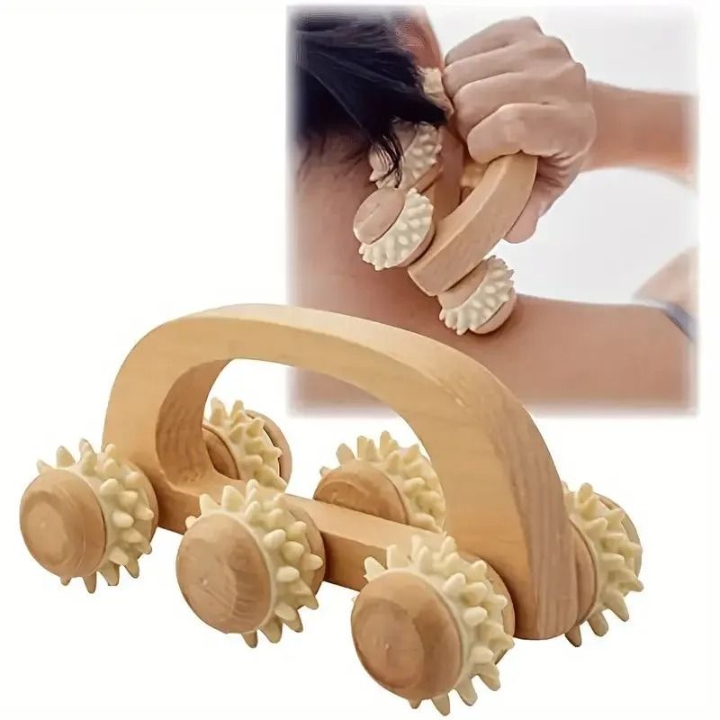 Wooden Massage Roller Tool Manual Back Leg Muscle Massager