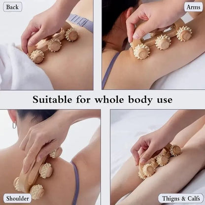 Wooden Massage Roller Tool Manual Back Leg Muscle Massager