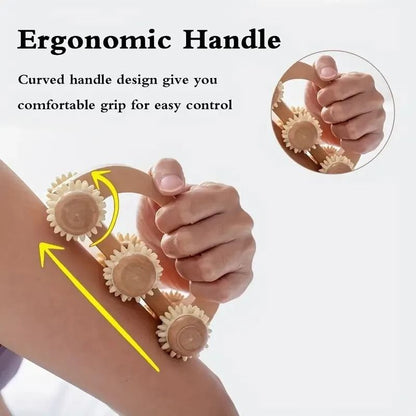 Wooden Massage Roller Tool Manual Back Leg Muscle Massager