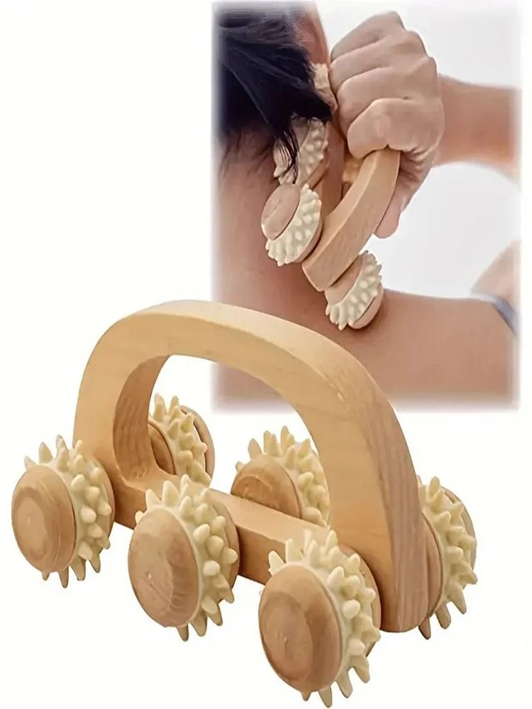 Wooden Massage Roller Tool Manual Back Leg Muscle Massager