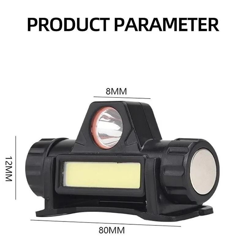 Rechargeable COB LED USB Headlamp Magnetic Waterproof Head Torch for Outdoor Use