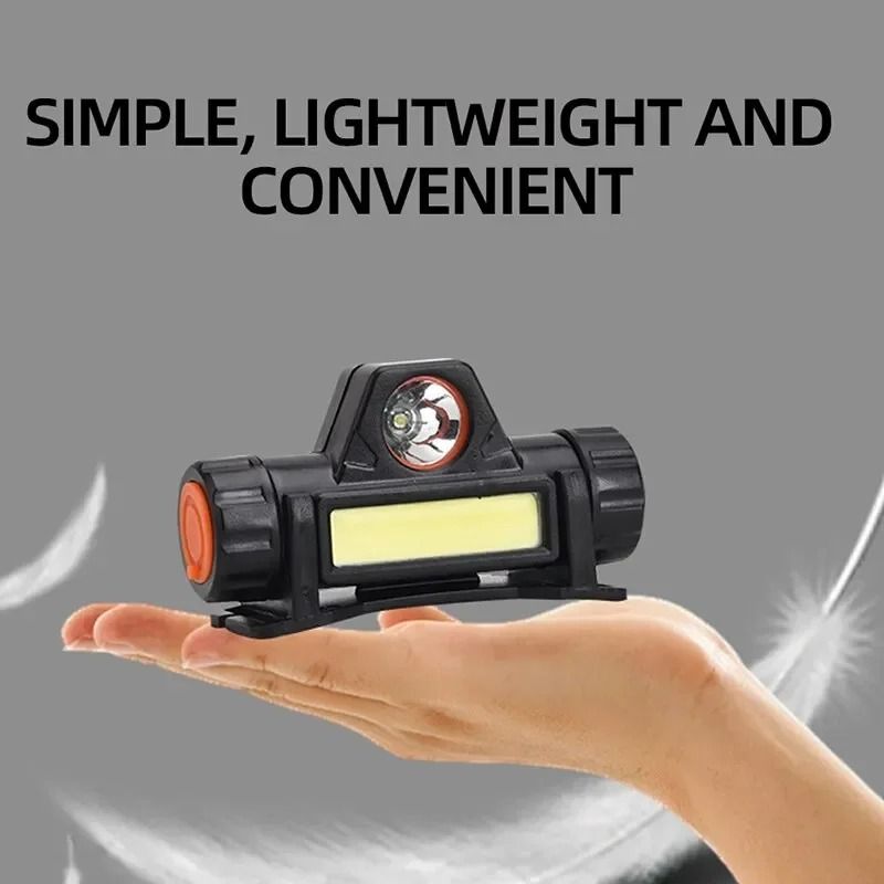 Rechargeable COB LED USB Headlamp Magnetic Waterproof Head Torch for Outdoor Use