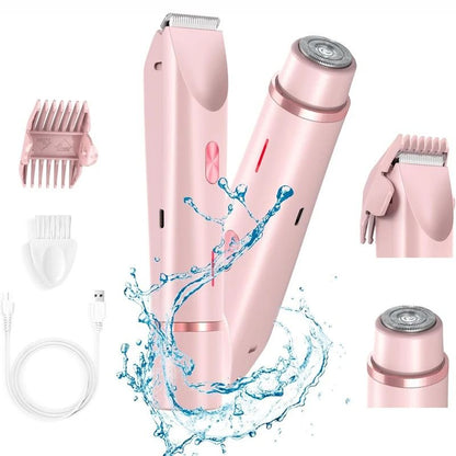 Electric Razor for Women 2 in 1 Painless Body and Facial Hair Remover