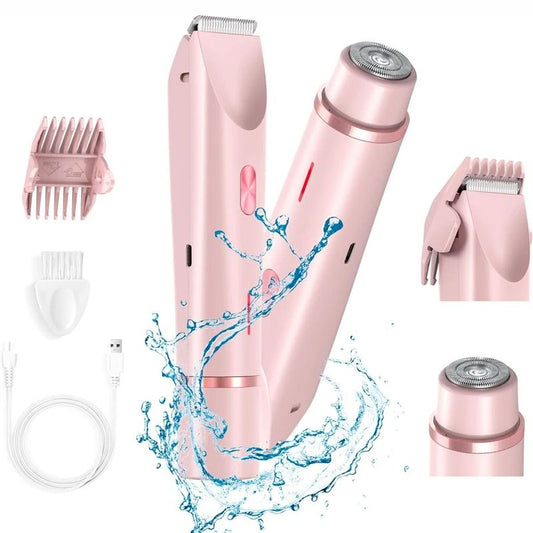 Electric Razor for Women 2 in 1 Painless Body and Facial Hair Remover