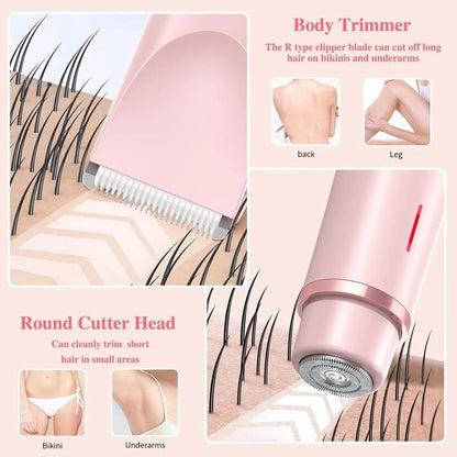 Electric Razor for Women 2 in 1 Painless Body and Facial Hair Remover