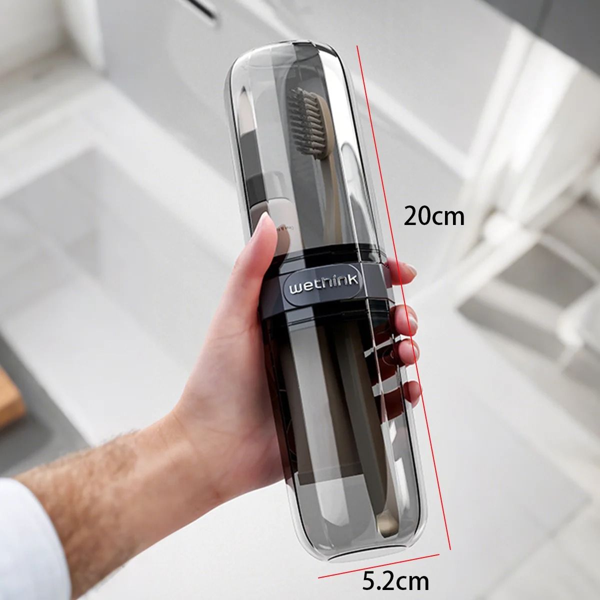 Portable Toothbrush and Toothpaste Holder Case