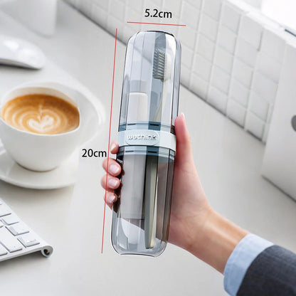 Portable Toothbrush and Toothpaste Holder Case