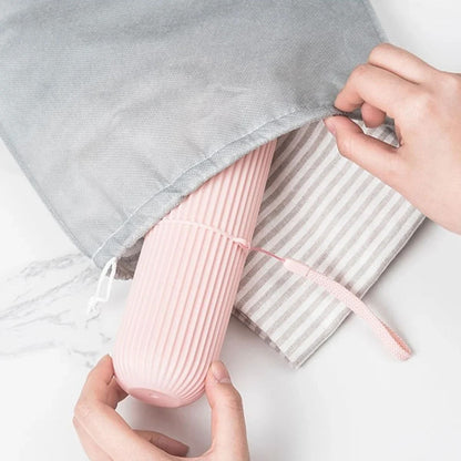 Portable Toothbrush and Toothpaste Holder Case