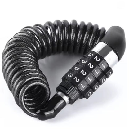 Steel Cable Bicycle Lock, Combination Number Chain, Digit Security Password, Anti Theft Bike Accessory