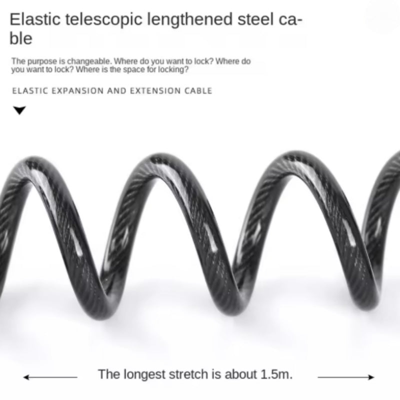 Steel Cable Bicycle Lock, Combination Number Chain, Digit Security Password, Anti Theft Bike Accessory
