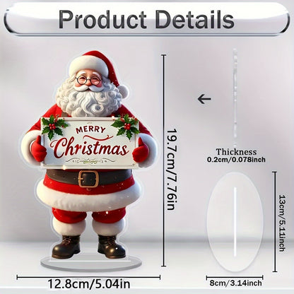 Decorative Art Style Christmas Display Board, Acrylic Logo Decoration, Multifunctional Festive Decor for Home and Office