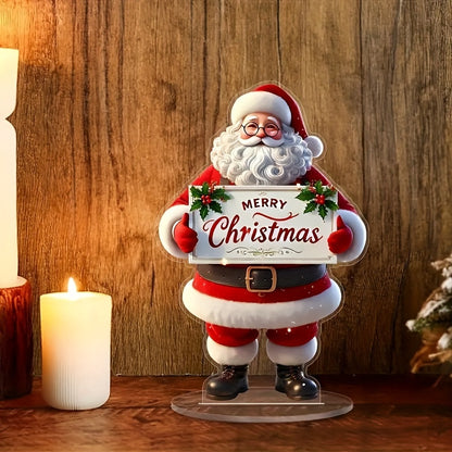 Decorative Art Style Christmas Display Board, Acrylic Logo Decoration, Multifunctional Festive Decor for Home and Office