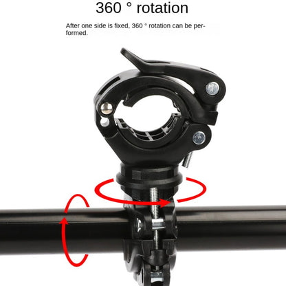 Multifunctional Rotatable Bike Light Holder, MTB LED Flashlight Bracket, Road Cycling Mount Accessory