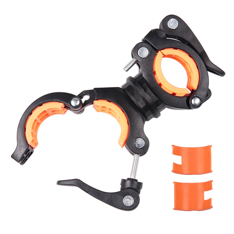 Multifunctional Rotatable Bike Light Holder, MTB LED Flashlight Bracket, Road Cycling Mount Accessory