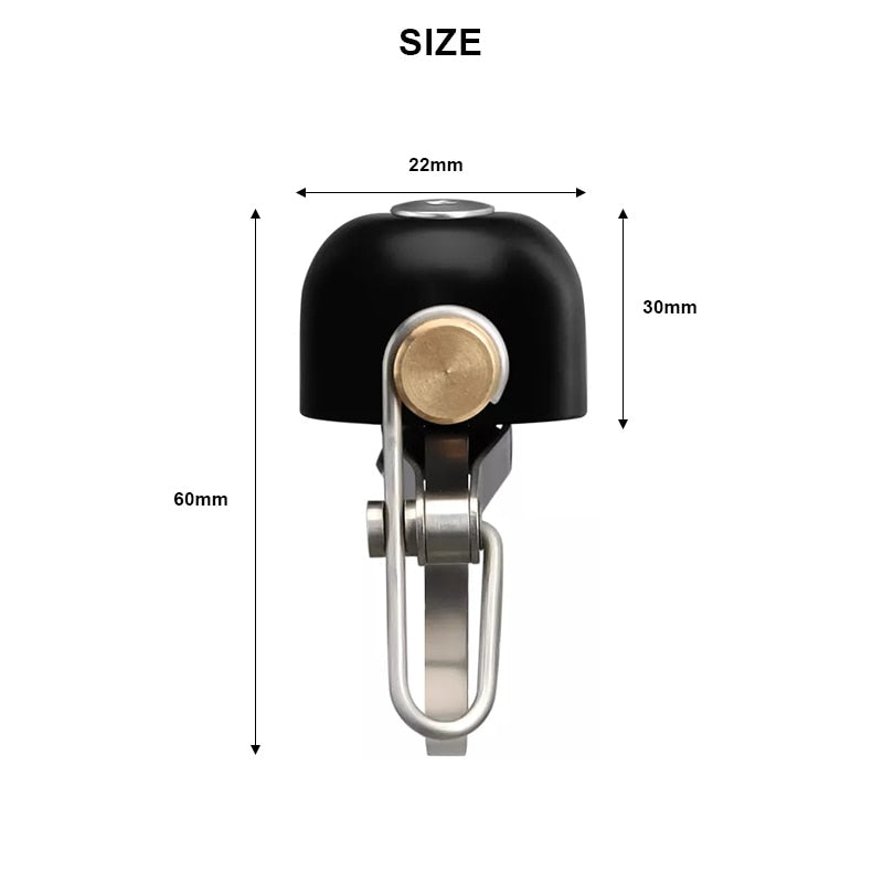 Retro Classical Bicycle Bell, Clear Loud Sound Steel Copper, Mountain Bike Handlebar Horn, Safety Cycling Ring Alarm