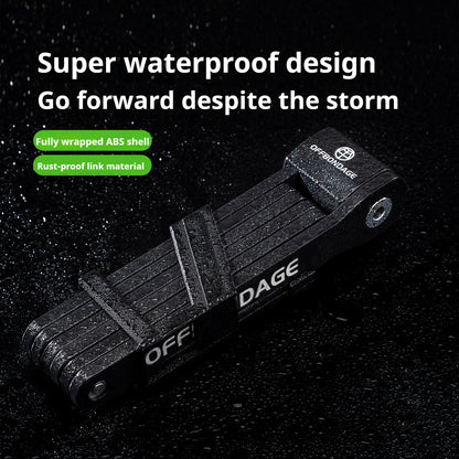 Foldable Bicycle Lock, High Security Anti Theft Bike Lock for MTB, Road, E-Bike, Scooter, Durable Folding Cycle Accessor