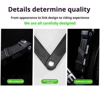 Foldable Bicycle Lock, High Security Anti Theft Bike Lock for MTB, Road, E-Bike, Scooter, Durable Folding Cycle Accessor