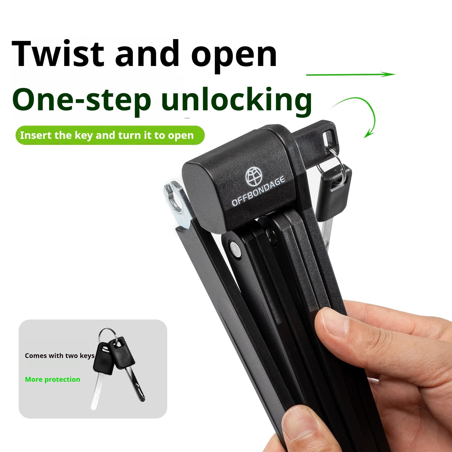 Foldable Bicycle Lock, High Security Anti Theft Bike Lock for MTB, Road, E-Bike, Scooter, Durable Folding Cycle Accessor